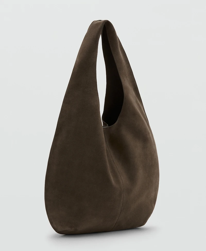Mango Women's Split-Leather Sack Bag