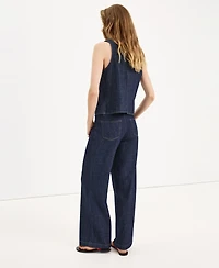 Mango Women's Wide-Leg Mid-Rise Jeans