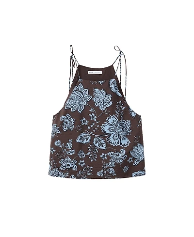 Mango Women's Floral-Print Halter Top