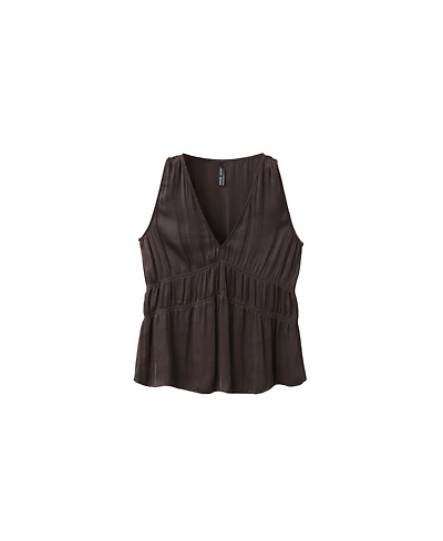 Mango Women's Ruched V-Neck Top