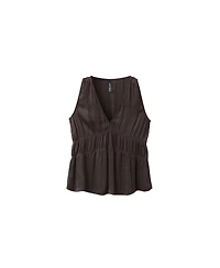 Mango Women's Ruched V-Neck Top