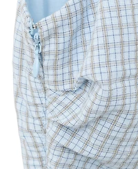 Mango Women's Check Asymmetrical Mini Dress