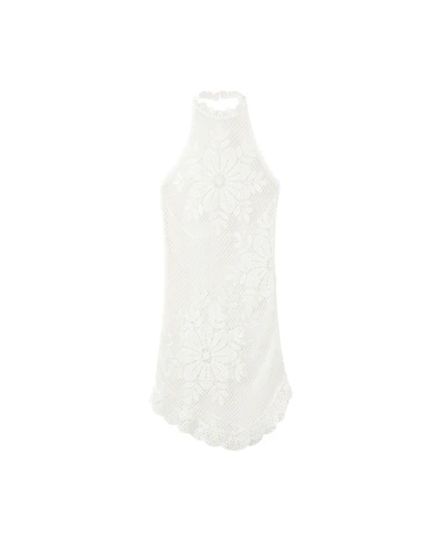Mango Women's Floral Crocheted Mini Dress