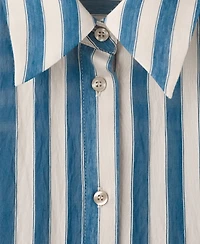 Mango Women's Striped Scarf Midi Shirt Dress