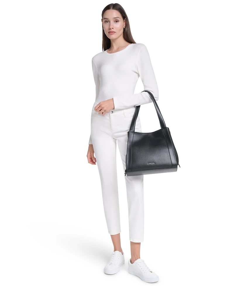 Calvin Klein Masie Magnetic Snap Medium Tote Handbag