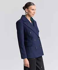 Avec Les Filles Women's Double-Breasted Blazer