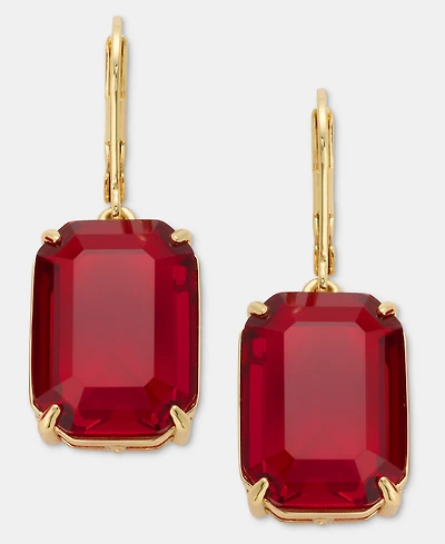 Lauren Ralph Rectangular Stone Drop Earrings