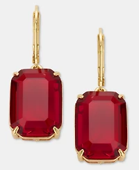 Lauren Ralph Rectangular Stone Drop Earrings