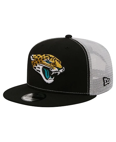 New Era Men's Black Jacksonville Jaguars Core Team 9FIFTY Trucker Snapback Hat