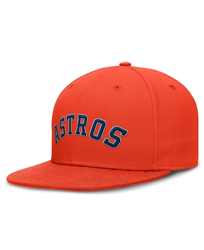 Nike Men's Orange Houston Astros Wordmark Dri-fit Round Bill True Fitted Hat