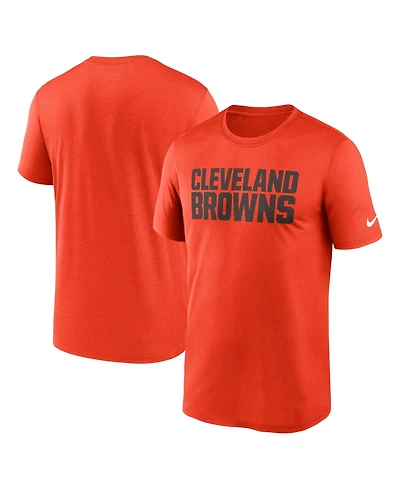 Nike Men's Orange Cleveland Browns Primetime Legend Wordmark Dri-fit T-Shirt