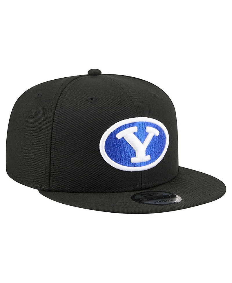 New Era Men's Black Byu Cougars Team 9FIFTY Snapback Hat