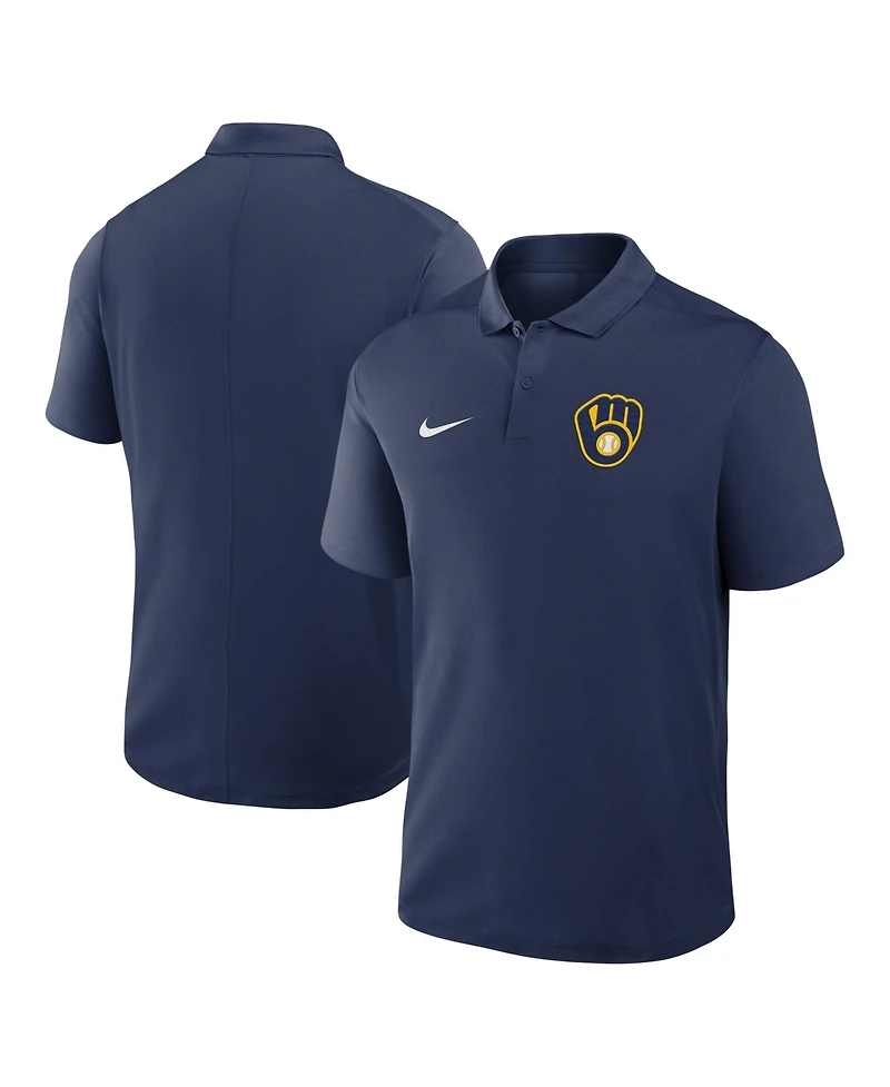 Nike Men's Navy Milwaukee Brewers Dri-fit Victory Polo Shirt