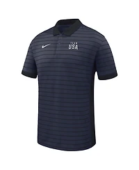 Nike Men's Navy Team Usa Victory Stripe Dri-fit Polo Shirt