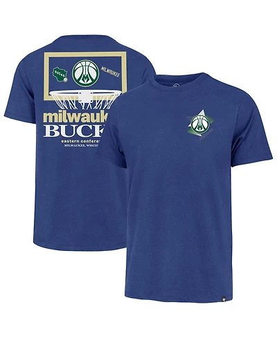 '47 Brand Men's ''47 Brand Royal Milwaukee Bucks City Edition Backboard T-Shirt