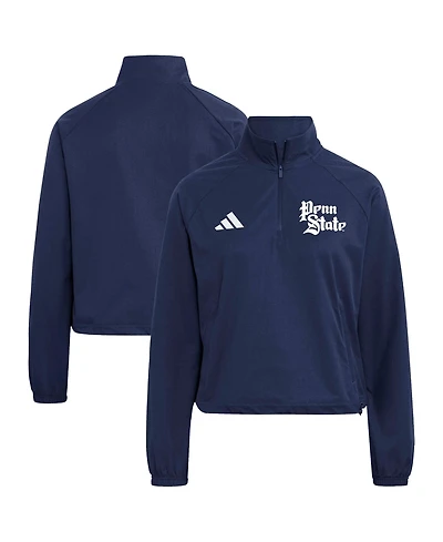 Adidas Women's Navy Penn State Nittany Lions Ultimate365 Woven Quarter-Zip Top