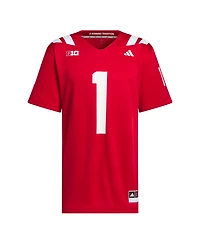 Adidas Men's #1 Scarlet Nebraska Huskers Home Premier Jersey
