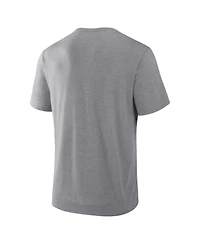 Fanatics Men's Heather Gray Tampa Bay Buccaneers Vintage Heritage Tribute Tri-Blend T-Shirt