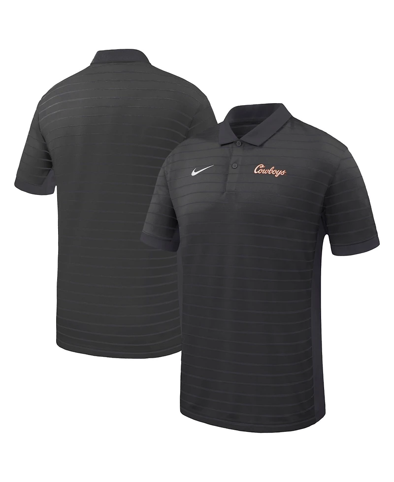 Nike Men's Black Oklahoma State Cowboys Victory Stripe Dri-fit Polo Shirt