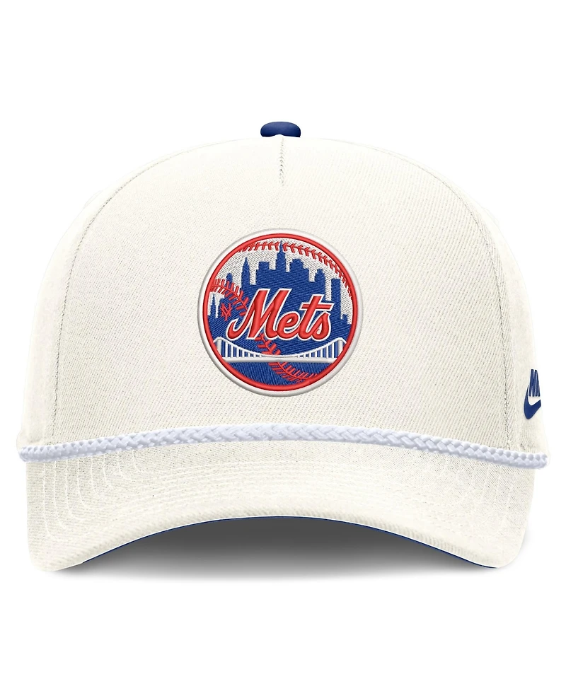 Nike Men's Cream New York Mets Cooperstown Rise Adjustable Hat
