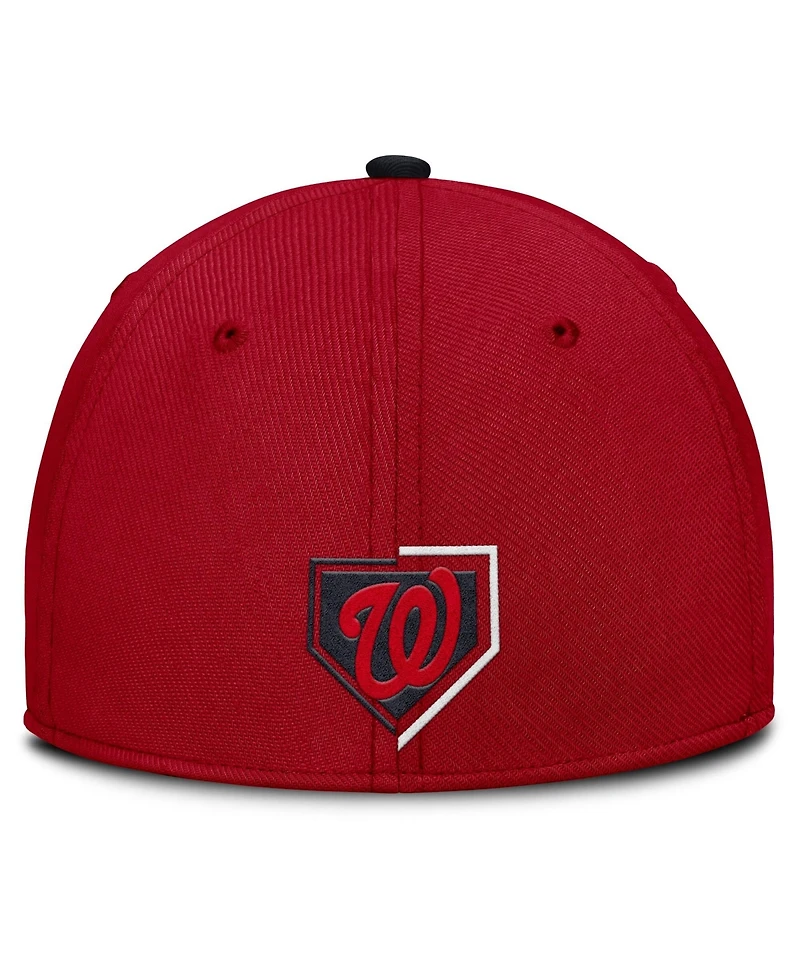 Nike Men's Red Washington Nationals Primetime Rise Dri-fit Flex Hat