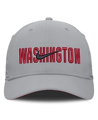 Nike Men's Gray Washington Nationals Primetime Rise Dri-fit Flex Hat