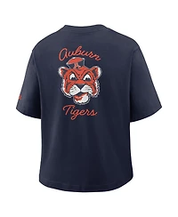 Nike Women's Navy Auburn Tigers Legacy Pocket Boxy T-Shirt