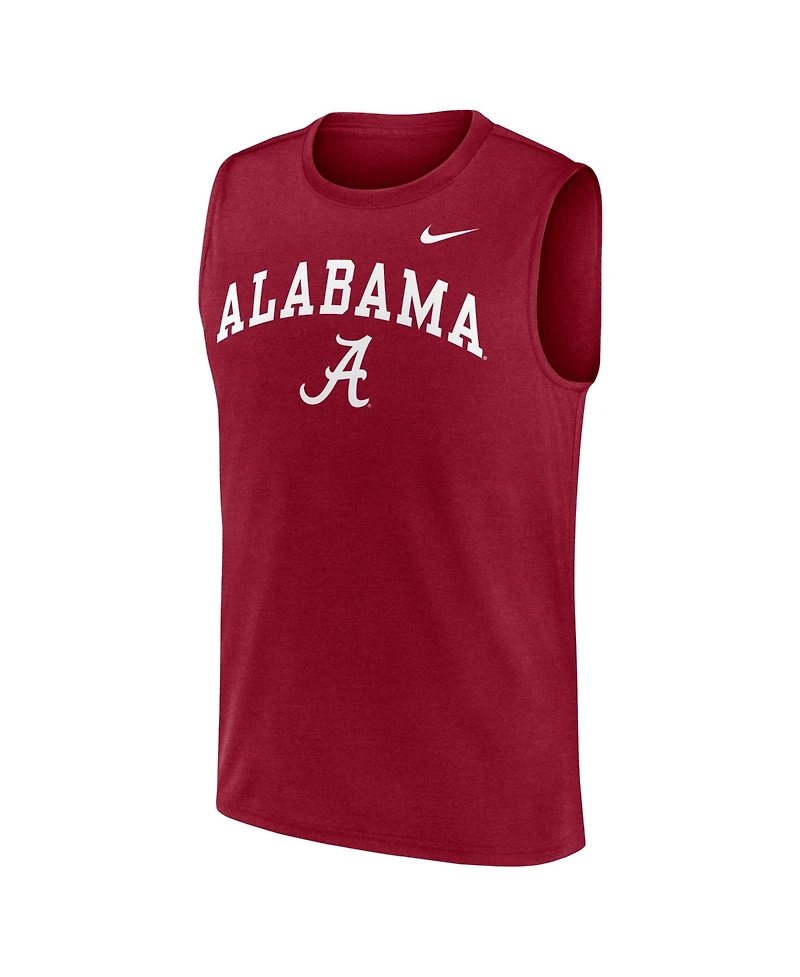 Nike Men's Crimson Alabama Tide Primetime Legend Arch Dri-fit Muscle Tank Top