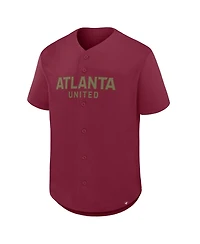 Fanatics Men's Red Atlanta United Fc Maximum Intensity Button-Up Jersey