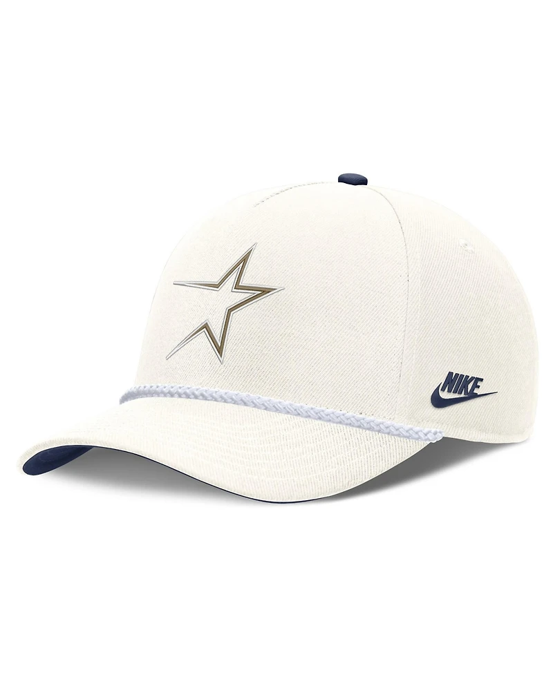 Nike Men's Cream Houston Astros Cooperstown Rise Adjustable Hat