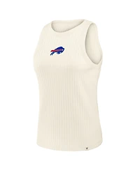 Fanatics Women's Cream Buffalo Bills Star Play Tri-Blend Ribbed Tank Top