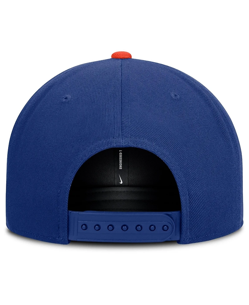 Nike Men's Royal/Orange New York Mets Primetime Pro Dri-fit Snapback Hat