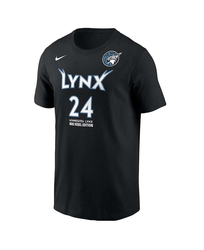 Nike Men's Napheesa Collier Black Minnesota Lynx Name & Number Rebel Edition T-Shirt