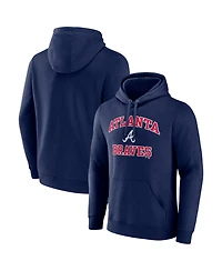 Logo Athletic Men's Navy Atlanta Braves Heart Soul Hoodie