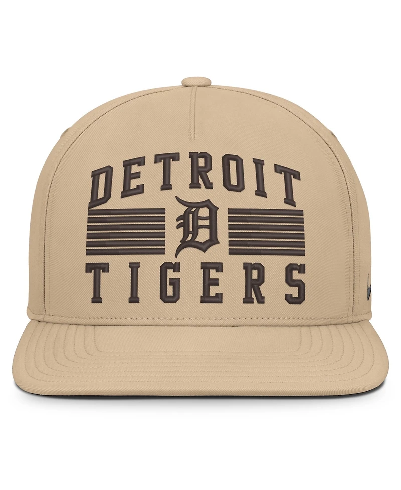 Nike Men's Khaki Detroit Tigers Desert Pro AeroBill Dri-fit Snapback Hat