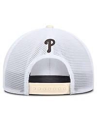 Nike Men's Natural/White Philadelphia Phillies Rise Dri-fit Trucker Adjustable Hat