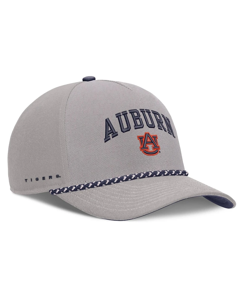 Nike Men's and Women's Gray Auburn Tigers Primetime Rise Rope Adjustable Hat
