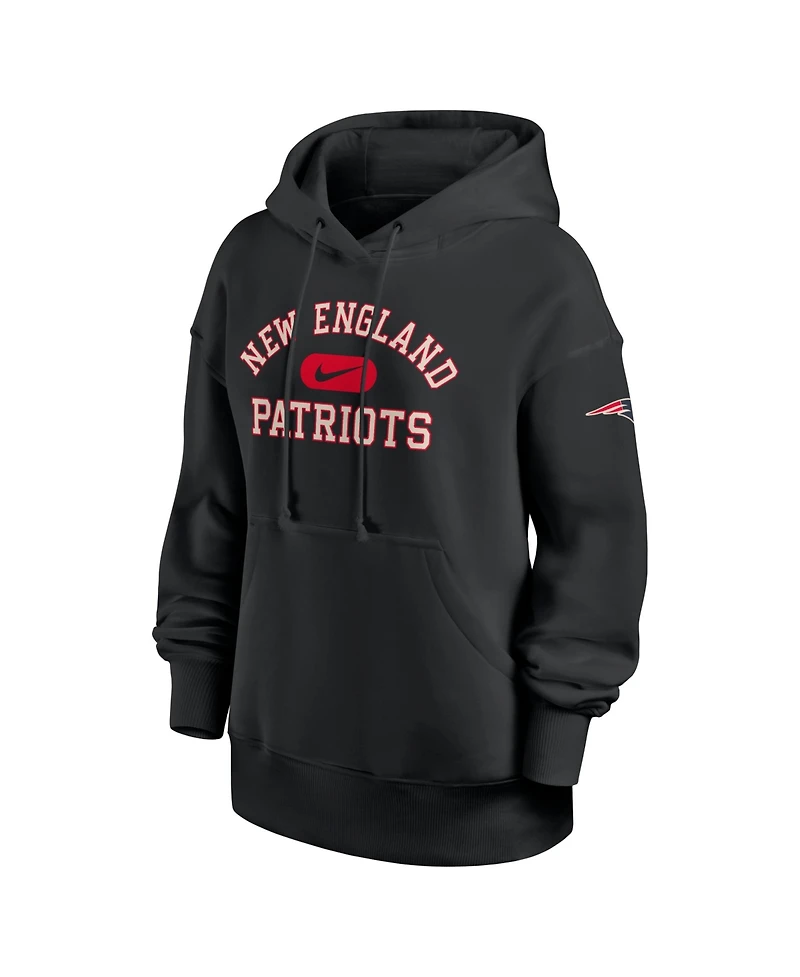 Nike Women's Black New England Patriots Oversized Legacy Phoenix Hoodie