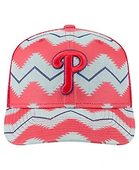 New Era Men's Denim/Red Philadelphia Phillies Aztec Denim 9SEVENTY Adjustable Hat