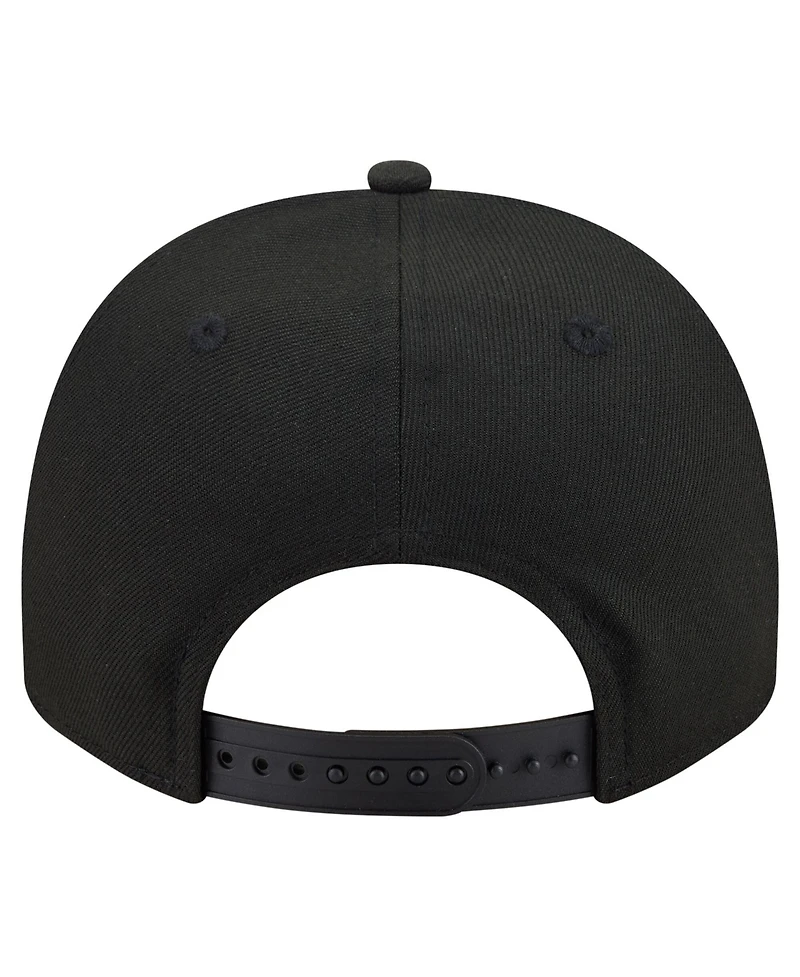 New Era Men's Black Texas Rangers Motion A-Frame 9FIFTY Snapback Hat