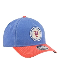 New Era Men's Royal/Orange New York Mets Felt M-Crown 9FORTY Adjustable Hat