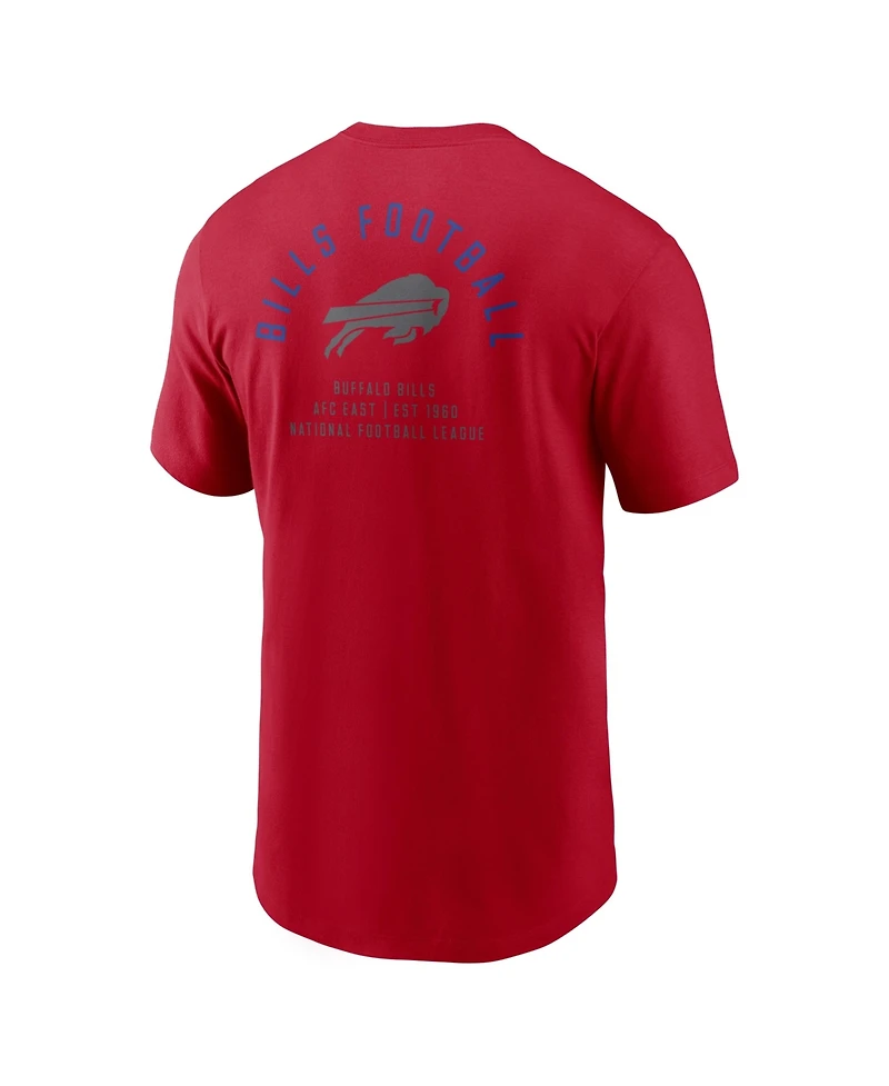 Nike Men's Red Buffalo Bills Split Logo T-Shirt