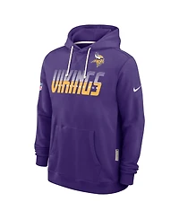 Nike Men's Purple Minnesota Vikings Sideline Standard Issue Top Prospect Dri-fit Hoodie