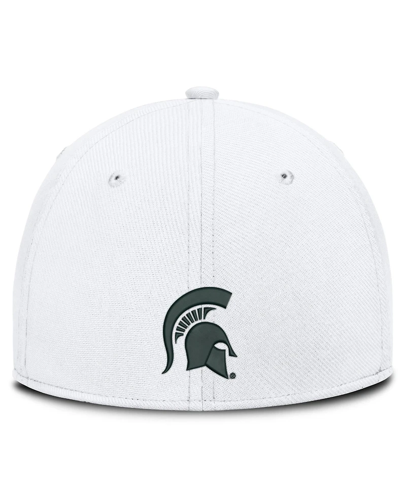 Nike Men's White Michigan State Spartans Game Day Rise Swooshflex Hat
