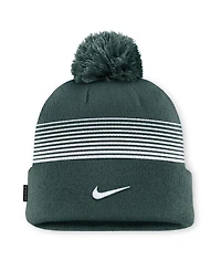 Nike Men's and Women's Forest Green Michigan State Spartans 2026 On-Field Cuffed Knit Pom Hat