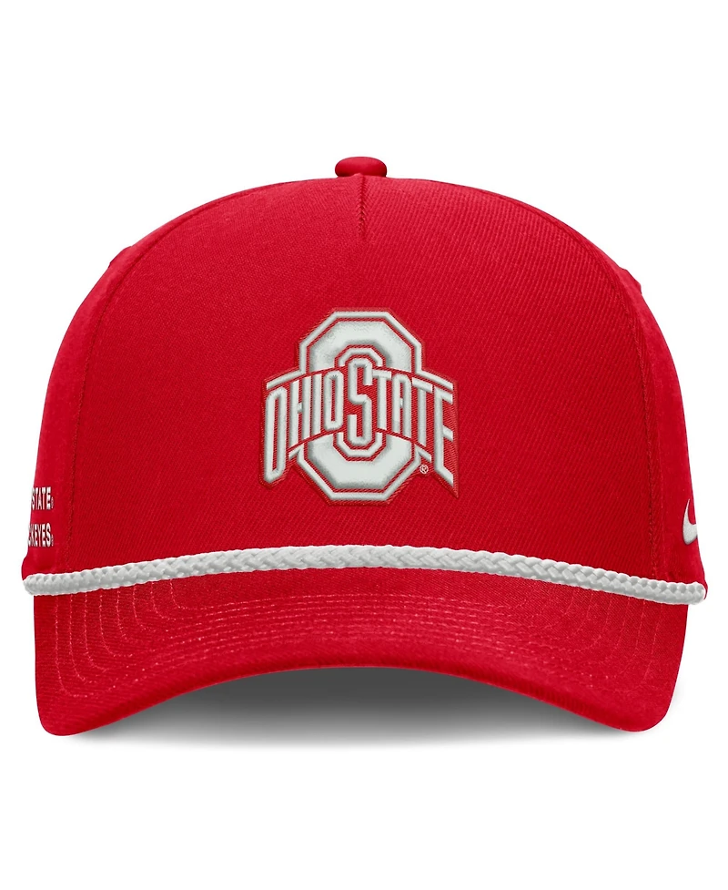 Nike Men's and Women's Scarlet Ohio State Buckeyes Rope Rise Adjustable Hat