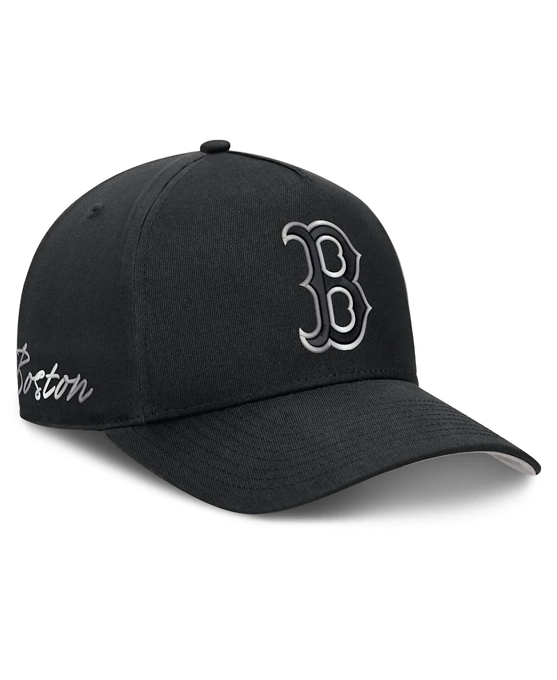 Nike Men's Black Boston Red Sox Rise Dri-fit A-Frame Adjustable Hat
