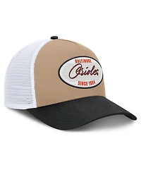 Nike Men's Khaki/Black Baltimore Orioles Rise A-Frame Trucker Adjustable Hat