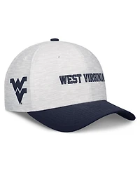 Nike Men's and Women's White/Navy West Virginia Mountaineers Primetime Rise Adjustable Hat