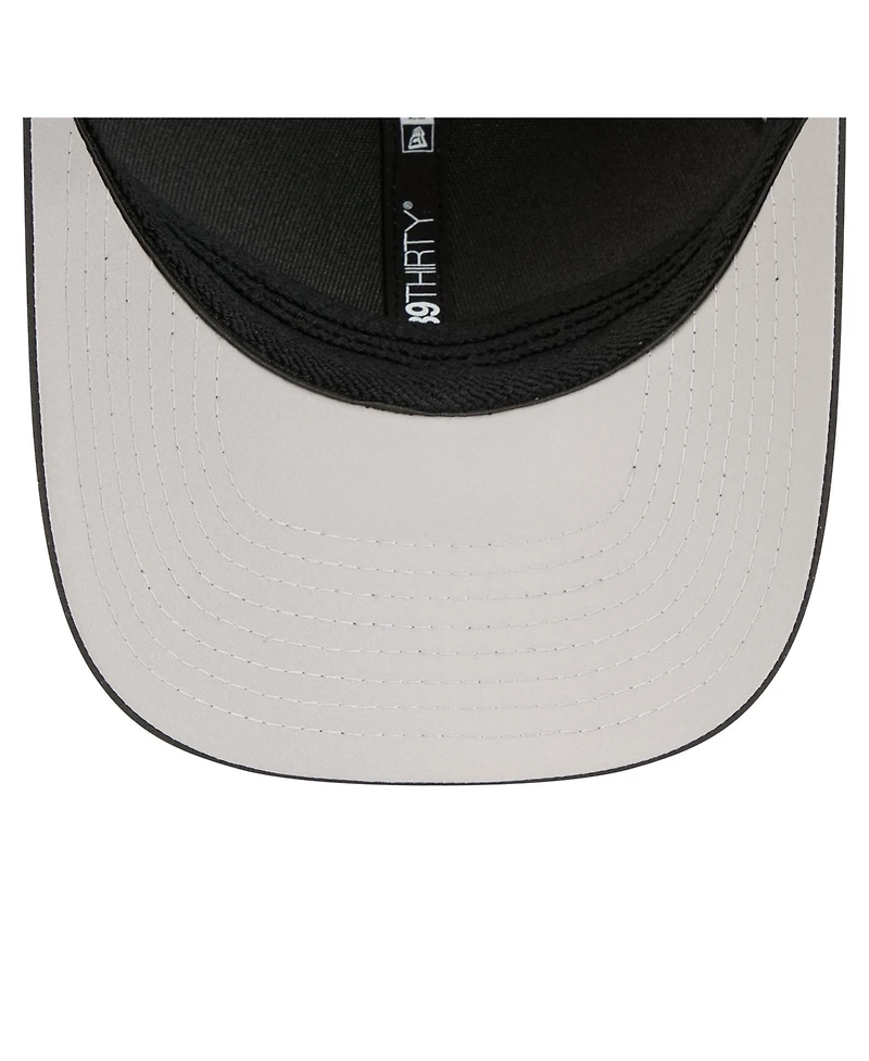 New Era Men's Black Chicago White Sox Metallic 39THIRTY M-Crown Flex Hat